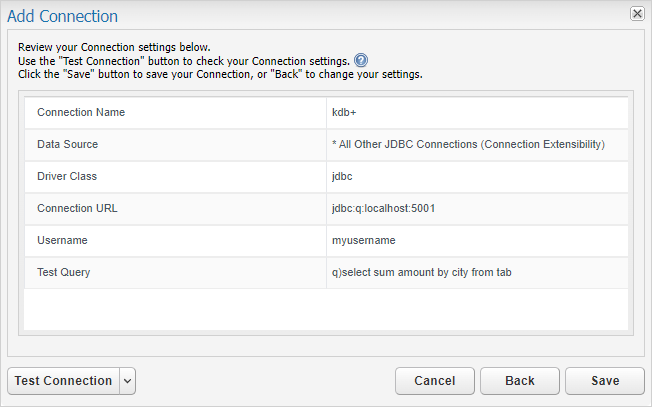 Configuring Connections: Kx Systems kdb+ – Customer Support